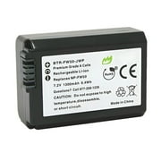 Replacement for Sony NP-FW50 Battery (2-Pack, 1300mAh) and Micro USB Dual Charger