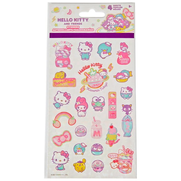 Hello Kitty and Friends Kawaii 4-Sheet Variety Sticker Set