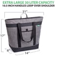 thumbnail image 4 of Creative Green Life 30 Can Soft-Sided Insulated Cooler Bag, Charcoal, 4 of 5