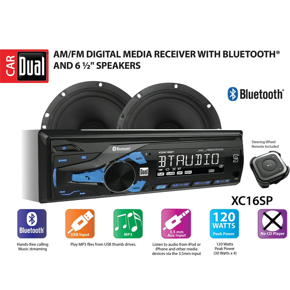 Dual Electronics XC16SP High Resolution LCD Single DIN Car Stereo