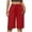 *Red, variant on VBVC Women's Drawstring Cotton-Linen Shorts,Summer Straight Leg Capris for Women,Ladies High Waist Breathable Beach Work Lounge Pants with Pockets,Army Green,S-2XL