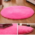 thumbnail image 2 of Farfi Home Decoration Bedroom Hall Pure Color Round Velvet Carpet Cushion Door Floor Mat (Khaki,S), 2 of 9