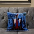 thumbnail image 3 of Three Women Indoor/Outdoor Pillow with Removable Cover in Blue Red Brown20x20, 3 of 3
