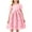 Dresses-A475Pink, variant on LEWKW Big Girls Dress Long Sleeve Pearl Beaded Puff Shoulder 3D Rose Skirt Birthday Party Wedding Guest Holiday Festive Special Occasion Gown
