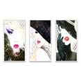 thumbnail image 2 of Designart "Haute Couture Woman s Portrait V" Fashion Framed Wall Art Set Of 3 - Pink Glam Frame Gallery Wall Set For Home Decor, 2 of 6