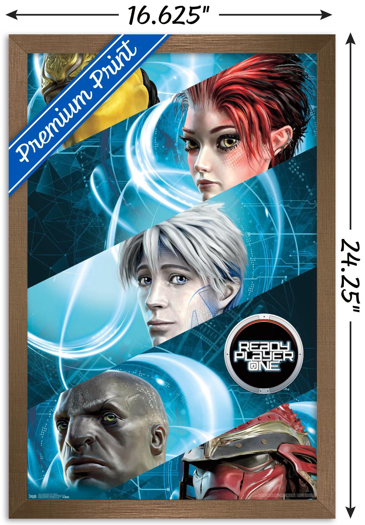 Ready Player One - Profiles Wall Poster, 14.725" x 22.375", Framed