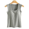 thumbnail image 4 of Lixiuxyad Summer Tank New Spring/summer Camisole Women's Undershirt With A Pair Of And A Wide Shoulder Undershirt With A Chest Pad And A Cup Integrated Vest., 4 of 4
