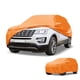 thumbnail image 1 of Funda para coche Unique Bargains a prueba de agua para todo clima, protección exterior completa contra el sol y la lluvia para Ford Explorer 210D-PU Naranja con franjas reflectantes, 1 of 1