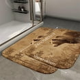 thumbnail image 2 of 1pc Brown Bear in the Wild Absorbent Non-Slip Bathroom Thickened Flannel Rug Decor,Soft,Quick Drying,Suitable For Indoor/outdoor Use,Bathrooms,Bedrooms,Kitchens,Terrace,Laundry Rooms,16"x24", 2 of 9
