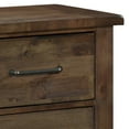 thumbnail image 2 of 2 Drawer Wooden Nightstand With Metal Handle, Brown- Saltoro Sherpi, 2 of 5