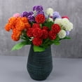 thumbnail image 6 of Leke 1 Bunch 9 Heads Silk Hydrangea Artificial Flower White Red Pink Wedding Flowers Bouquet Fake Flowers Party DIY Decoration, 6 of 8