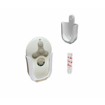 Kimalab Wall Mount Bracket for Hunter 99122, 99123, RAN003, K047402 and Similar Remote Control Transmitters - Easy Installation, Sleek White Design
