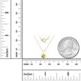 thumbnail image 2 of Decadence Solid 10K Yellow, White, Rose Gold 5mm Round Genuine Or Created Gemstone Birthstone 18" Rope Chain Necklace | 10K Gold Necklace For Women, 2 of 5