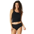 thumbnail image 3 of SCHIESSER Bragas midi para mujer, paquete de 6 - 6Pack Midi, algodón elástico, liso Negro 3XL (XXX-Large), 3 of 5