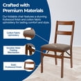 thumbnail image 4 of Stakmore Classic Slat Back Folding Chair in Fruitwood and Colton Upholstery (2 Pack), 4 of 13