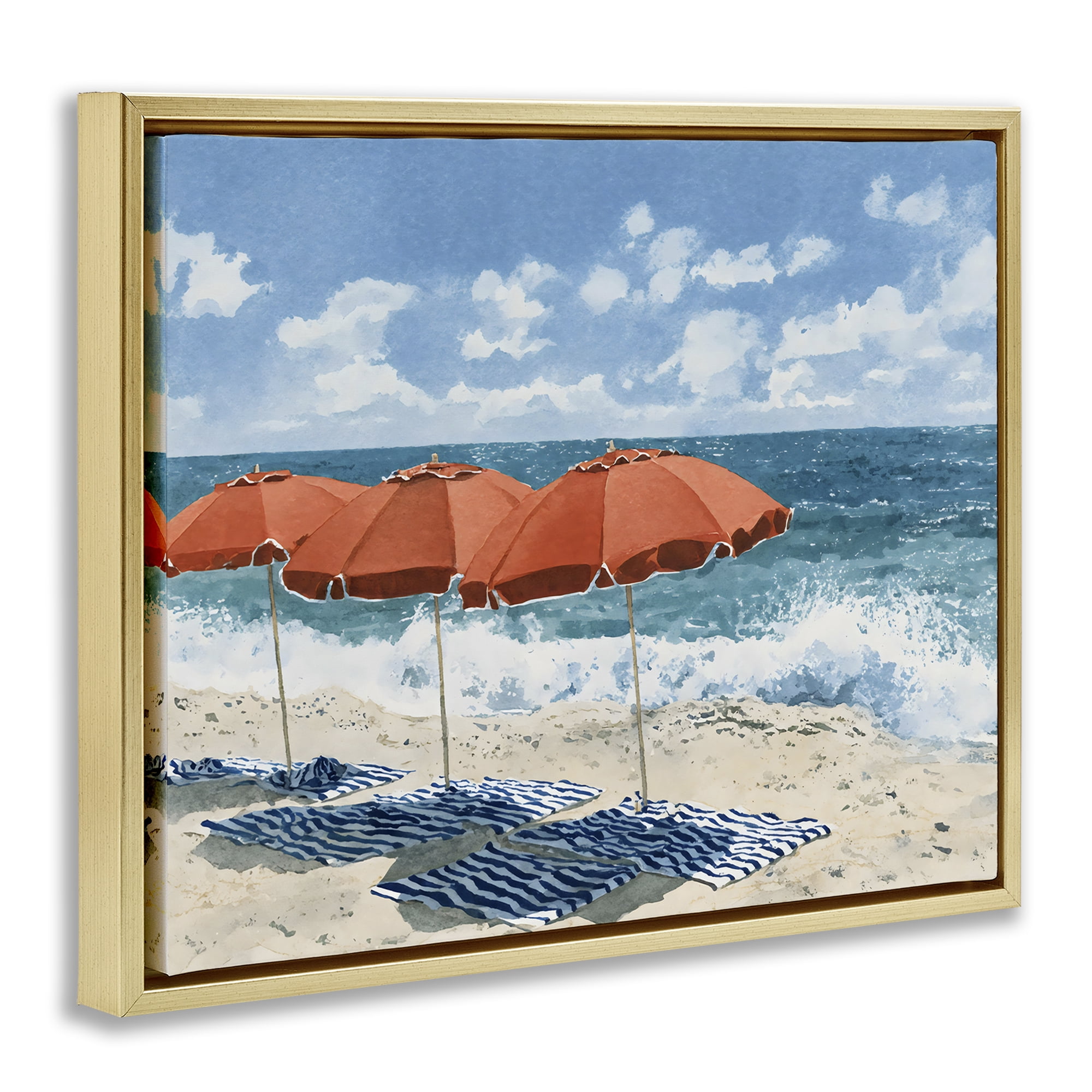 Stupell Industries Shade From The Sun Gold Framed Floater Canvas Wall Art, design by Franklyn Gregory