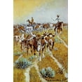thumbnail image 2 of Seltzer, Olaf C. 13x18 White Modern Wood Framed Museum Art Print Titled - Texas Longhorns, 2 of 4