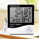 thumbnail image 5 of Pantalla digital profesional Termómetro Higrómetro Medidor Reloj Humedad Temperatura Portátil 12/24H para armario Invernadero Oficina Habitación para Zulema higrómetro digital, 5 of 8