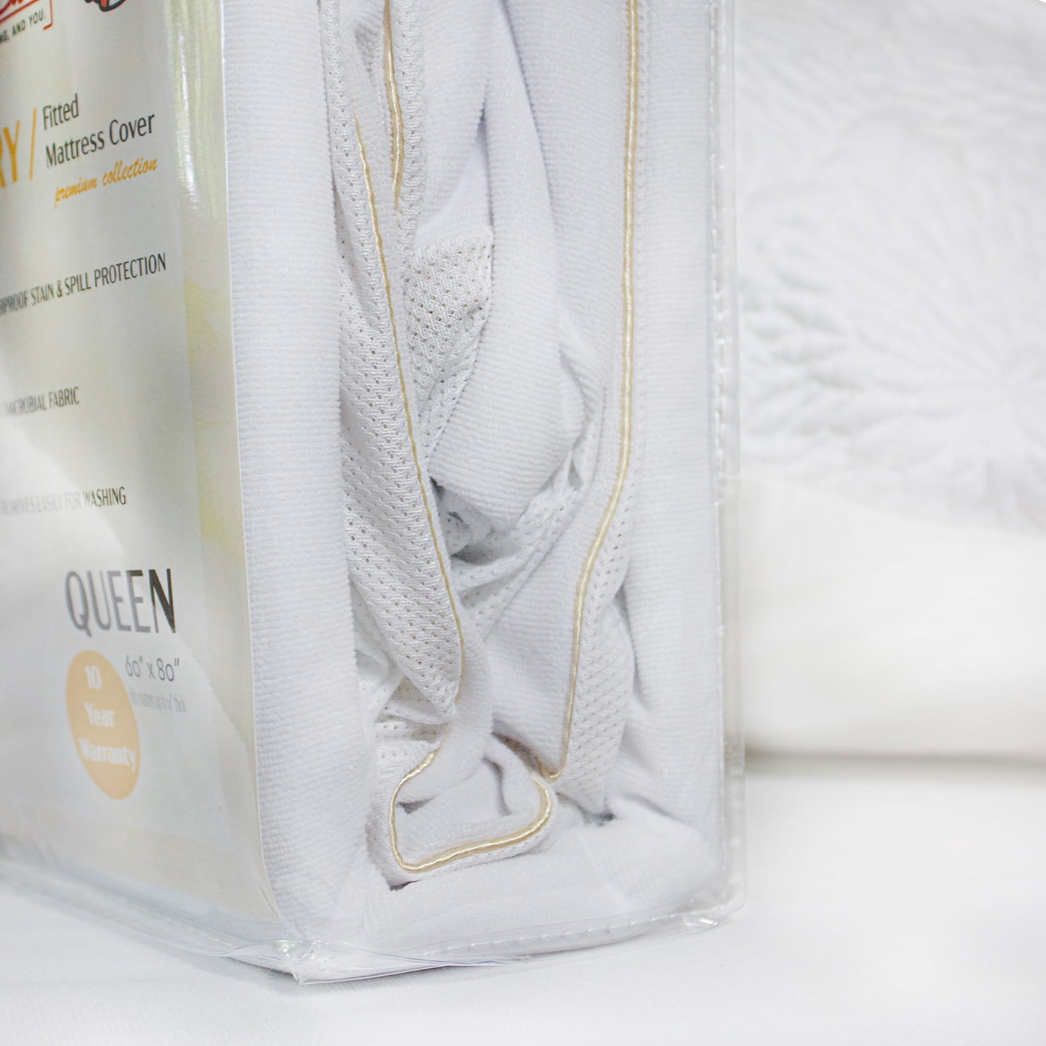 ProtectEase Terry Fitted Mattress Protector, Full