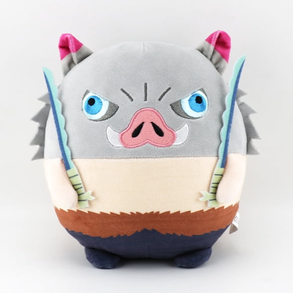 Demon Slayer Hashibira Inosuke Plush Toy, 7.9 Inch Round Anime Stuffed Doll