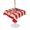 Red, variant on Outdoor Tablecloth with Umbrella Hole for Patio/Picnic/Party/Camping, Thin Red Lines Waterproof Table Cloth Round Cover Washable, Patriotic Bow Vintage Distressed Striped (Dia 60")