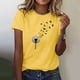 thumbnail image 5 of Fiudx Ofertas Flash Del Día Blusa de Manga Corta con Estampado de Moda para Mujer, Divertida Camiseta con Cuello Redondo, 5 of 5