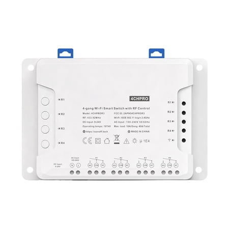 Fule 4CH PRO R3 4-Gang Switch Intelligent 433Hz RF Remote Control Voice RemoteControl