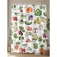 thumbnail image 4 of Fsddascl Vegetables Shower Curtain Set - Standard 72" x 72" Washable Bathtub Curtain with 12 Hooks, Watercolor Farmhouse Fruits Waterproof Fabric Stall Shower Curtains for Bathroom/Bathtub Décor, 4 of 6