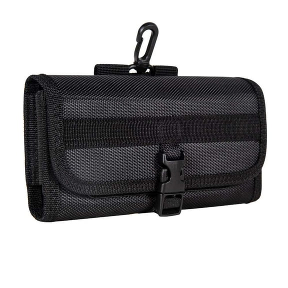 Belt Holster Case for OnePlus 11 5G - Horizontal Rugged Waterproof Nylon [Card Slot] Phone Carrying Case Pouch with Carabiner Hook (Fits with Cases) - Black