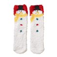 thumbnail image 2 of Chaussettes de Maison en Peluche Tissée Corail Chaud Automne Hiver Noël, 2 of 3