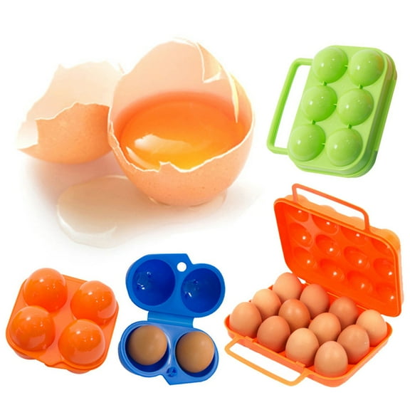 FOULEZRE Portable Camping Carrier For 2 4 6 12 Eggs Case Box Kitchen Convenient Container Egg Storage Box Container Hiking Outdoor Kitchen Tools