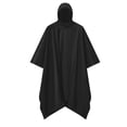 thumbnail image 1 of MIASHUI Poncho de Pluie pour Adultes Léger Imperméable Imperméable pour Hommes Femmes Camping Randonnée Pêche, Noir, Taille Unique, 1 of 2