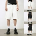 thumbnail image 5 of Hpapadks Mens Jeans Shorts Baggy Casual Stretch Denim Bermuda Shorts with Pockets Solid Basic Classic Men Denim Shorts Black L, 5 of 5