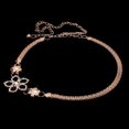 thumbnail image 2 of Langgg Crystal Flower Ladies Waist Chain Belt in Gold, 2 of 9
