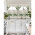 thumbnail image 4 of Green Forest Swag Curtains for Living Room/Bedroom Windows, Farmhouse Botanical Tree Scenery Beige Kitchen Curtains and Valances Set 36 Inch Length, Light Filtering Swags Valance Curtain Panels, 4 of 5