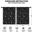 thumbnail image 2 of Blackout Kids Curtains,Black Star Moon Pattern Childrens Insulated Curtains Set Of 2,Bedroom Essentials,Toddler Room Decor 42x54in(106x137cm), 2 of 5