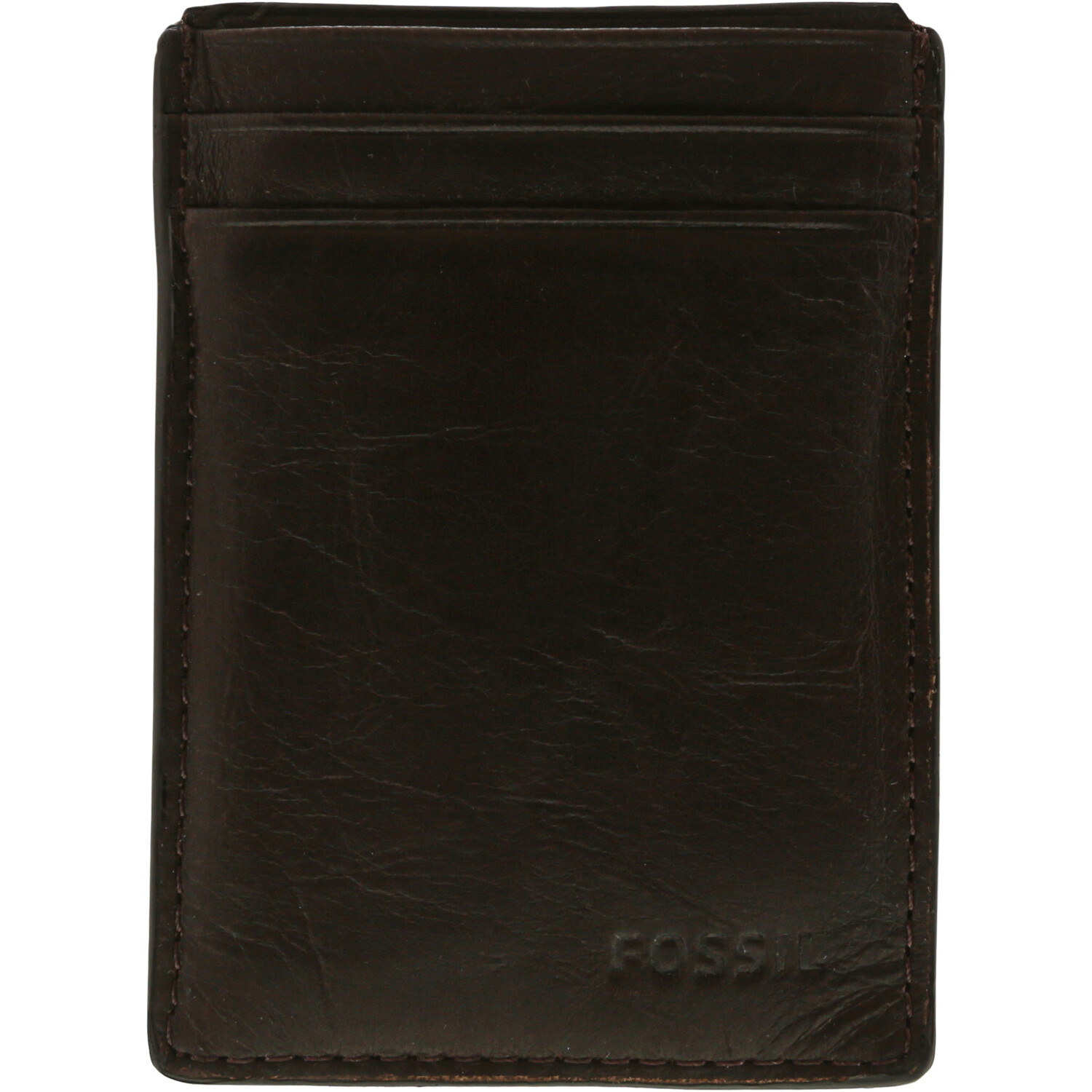 Fossil Men's Neel Card Case Leather Wallet Black Walmart