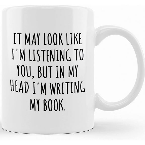Personalized Funny Author Coffee Mug, In My Head I'm Writing My Book, Writer Gifts For Women, Writer Gifts For Men, Funny Writer Gift, Funny Author Mug, Ceramic Novelty Coffee Mugs 11oz, 15oz Mug, Te