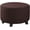 Dark Brown, variant on LKJYER Round Ottoman Cover, Stretch Footstool Slipcover, Stool Protector Cover with Elastic Bottom, Dustproof Removable Washable Footrest Pouffe Covers