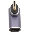 thumbnail image 5 of Adaptador magnético de ángulo recto USB C 3,1 PD 140W carga rápida 40Gbps 8K 90 grados tipo C adaptador magnético para MacBook Pro, 5 of 5
