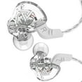 thumbnail image 2 of Inteprter Auriculares con cable en el oído, sonido estéreo, graves, auriculares deportivos portátiles, reproducción de música, MP3, MP4, Sistemas de cine en casa Blanco transparente, 2 of 6