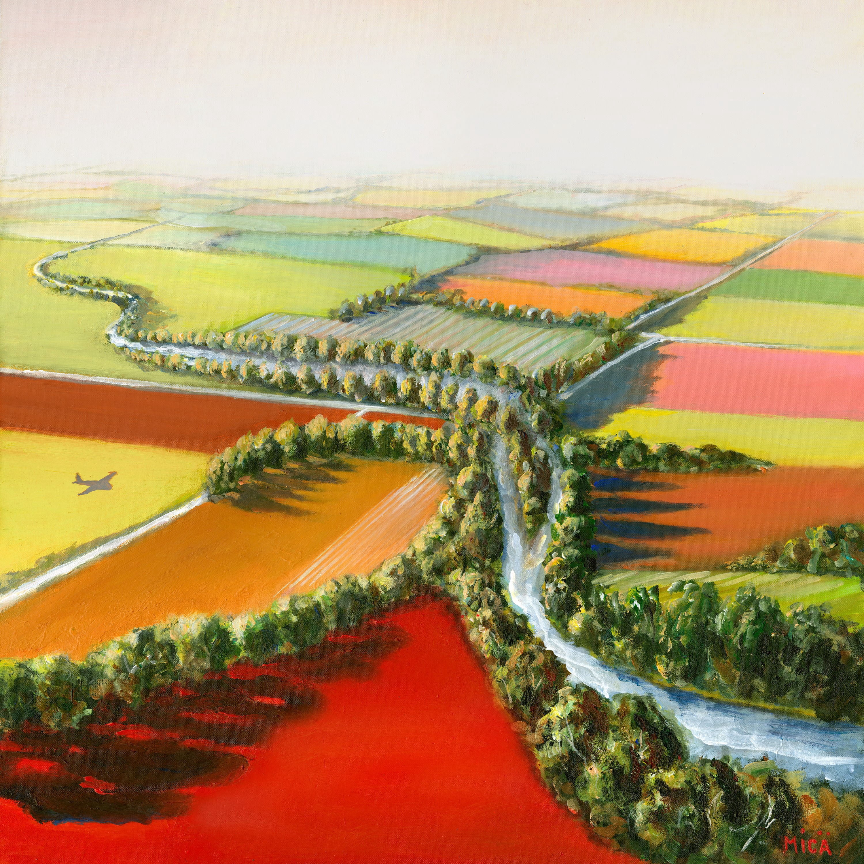 "Wandering River" Painting Print on Wrapped Canvas
