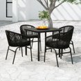 thumbnail image 1 of vidaXL 5 Piece Garden Dining Set Black, 1 of 4