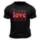 thumbnail image 4 of Ceisia Men's Casual Heart-Printed Short Sleeve Crew Neck Gift T-Shirt, 4 of 5