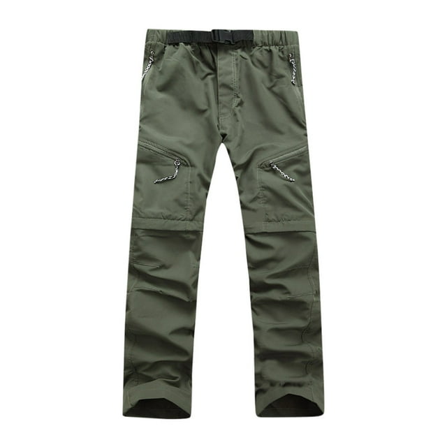 Pantalon de Randonnée Extensible pour Hommes - Pantalon Léger et Déperlant pour le Camping et la Pêche