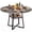 Grey, variant on Gymax Round Dining Table for 4-6 47.5'' Dining Room Table w/Storage Shelf & Metal Legs Black