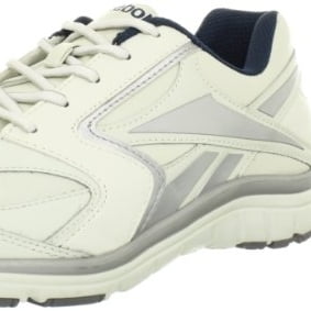 

Reebok Mens White Leather Classic Athletic Oxford Senexis ESD Soft Toe