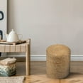 thumbnail image 6 of Tcbosik Natural Seagrass Foot Stool, Hand Weaving Round Ottoman, 14 inch Boho Decorative Seat, Footrest for Living Room, Hallway, Bedroom, Dark Natural, 6 of 6