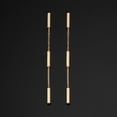 thumbnail image 4 of Au Naturale 14k Yellow Gold Tube Station Drop Earrings (1.75 inches long), 4 of 7