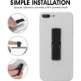 thumbnail image 2 of LAICAIW Finger Strap Phone Holder, 4 Pcs Cell Phone Grip Holder Elastic Kickstand for Mobile Phone Finger Holder Compatible with Smartphones, Small Tablets (Black), 2 of 7